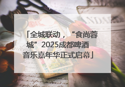 全城联动，“食尚蓉城”2025成都啤酒音乐嘉年华正式启幕