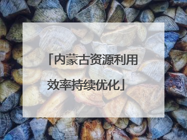内蒙古资源利用效率持续优化