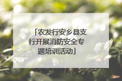 农发行安乡县支行开展消防安全专题培训活动