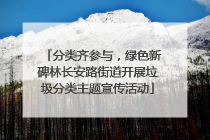 分类齐参与，绿色新碑林长安路街道开展垃圾分类主题宣传活动