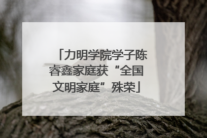 力明学院学子陈睿鑫家庭获“全国文明家庭”殊荣