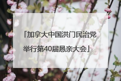 加拿大中国洪门民治党举行第40届恳亲大会