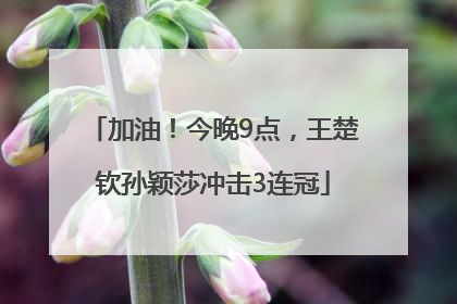 加油！今晚9点，王楚钦孙颖莎冲击3连冠