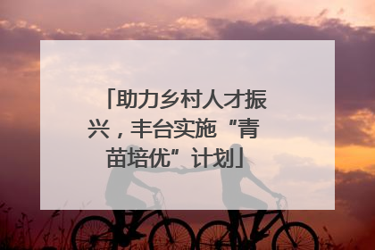 助力乡村人才振兴，丰台实施“青苗培优”计划