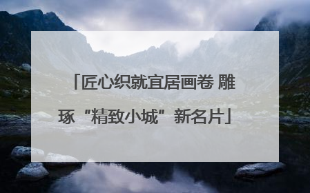 匠心织就宜居画卷 雕琢“精致小城”新名片