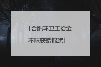 合肥环卫工拾金不昧获赠锦旗