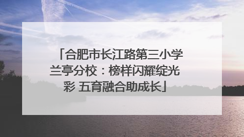 合肥市长江路第三小学兰亭分校：榜样闪耀绽光彩 五育融合助成长