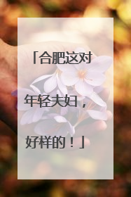 合肥这对年轻夫妇，好样的！