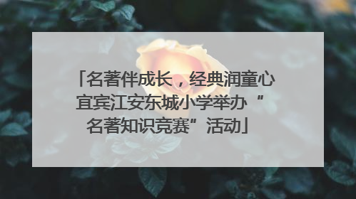 名著伴成长，经典润童心 宜宾江安东城小学举办“名著知识竞赛”活动