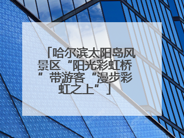哈尔滨太阳岛风景区“阳光彩虹桥”带游客“漫步彩虹之上”