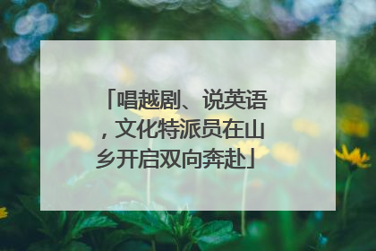 唱越剧、说英语，文化特派员在山乡开启双向奔赴