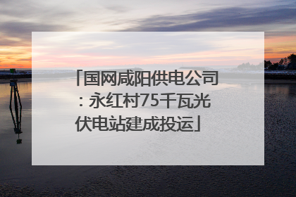 国网咸阳供电公司：永红村75千瓦光伏电站建成投运
