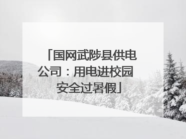 国网武陟县供电公司：用电进校园  安全过暑假
