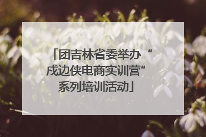 团吉林省委举办“戍边侠电商实训营”系列培训活动