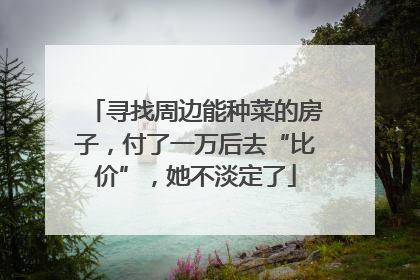 寻找周边能种菜的房子，付了一万后去“比价”，她不淡定了