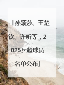 孙颖莎、王楚钦、许昕等，2025乒超球员名单公布
