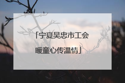 宁夏吴忠市工会暖童心传温情