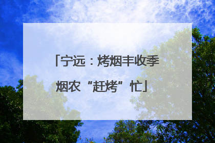 宁远：烤烟丰收季 烟农“赶烤”忙