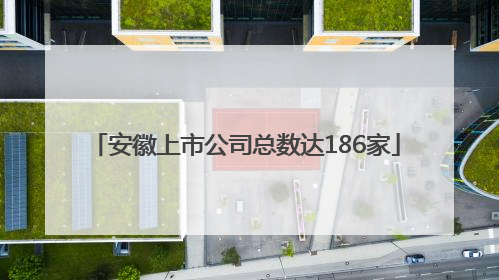 安徽上市公司总数达186家