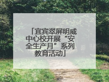 宜宾翠屏明威中心校开展“安全生产月”系列教育活动