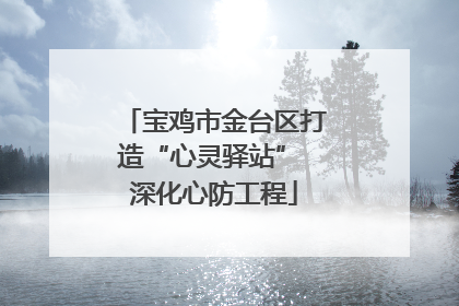 宝鸡市金台区打造“心灵驿站” 深化心防工程