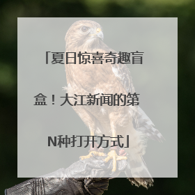 夏日惊喜奇趣盲盒！大江新闻的第N种打开方式