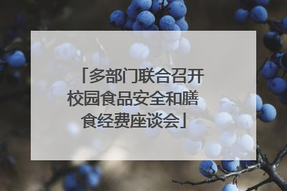 多部门联合召开校园食品安全和膳食经费座谈会