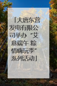 大唐东营发电有限公司举办“艾意端午 粽情嗨玩季”系列活动