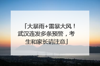 大暴雨+雷暴大风！武汉连发多条预警，考生和家长请注意