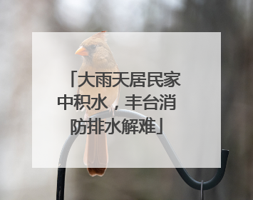 大雨天居民家中积水，丰台消防排水解难