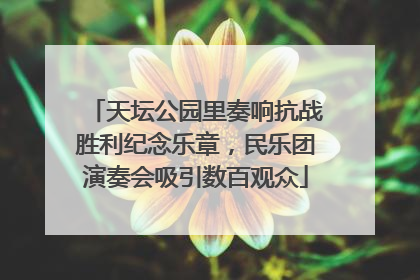 天坛公园里奏响抗战胜利纪念乐章，民乐团演奏会吸引数百观众