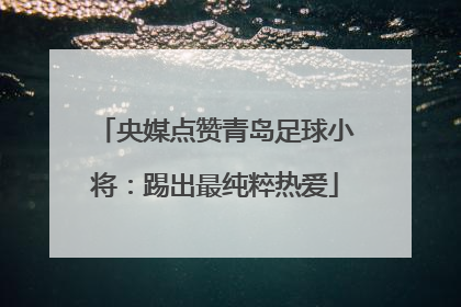 央媒点赞青岛足球小将：踢出最纯粹热爱