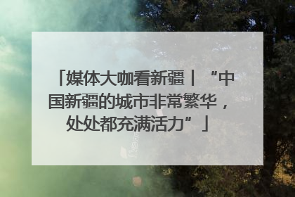 媒体大咖看新疆丨“中国新疆的城市非常繁华，处处都充满活力”