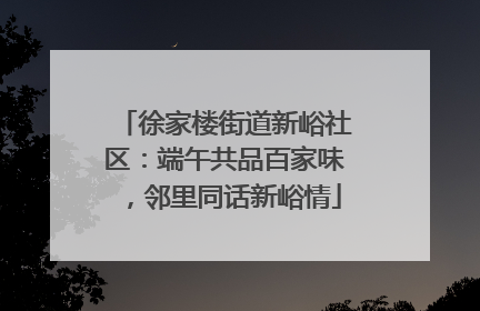 徐家楼街道新峪社区：端午共品百家味，邻里同话新峪情