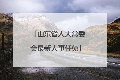 山东省人大常委会最新人事任免