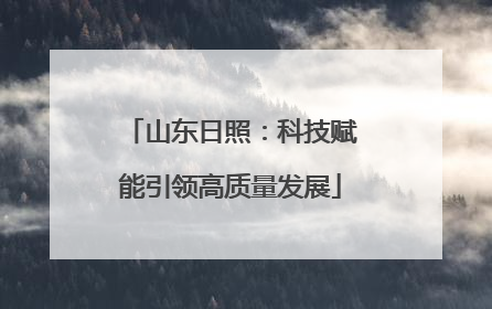 山东日照：科技赋能引领高质量发展