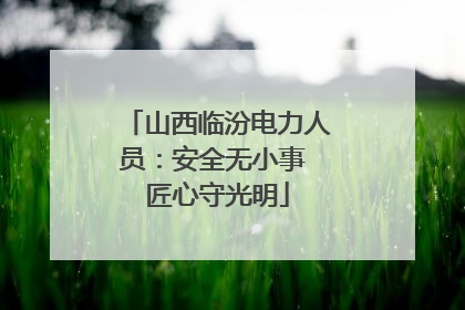 山西临汾电力人员：安全无小事 匠心守光明