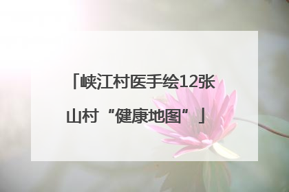 峡江村医手绘12张山村“健康地图”