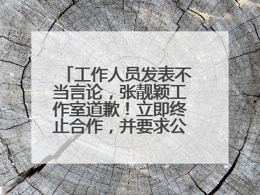 工作人员发表不当言论，张靓颖工作室道歉！立即终止合作，并要求公司严肃处理
