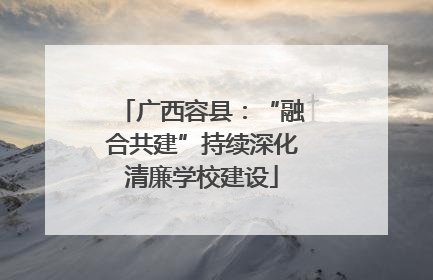广西容县：“融合共建”持续深化清廉学校建设