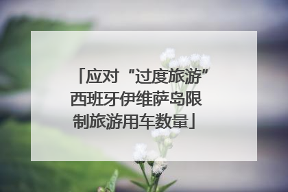 应对“过度旅游” 西班牙伊维萨岛限制旅游用车数量