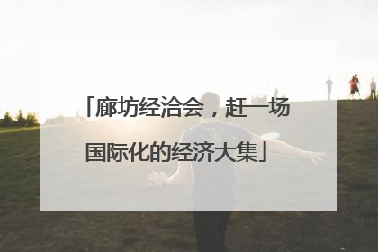 廊坊经洽会，赶一场国际化的经济大集
