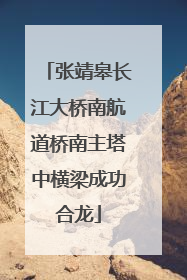 张靖皋长江大桥南航道桥南主塔中横梁成功合龙