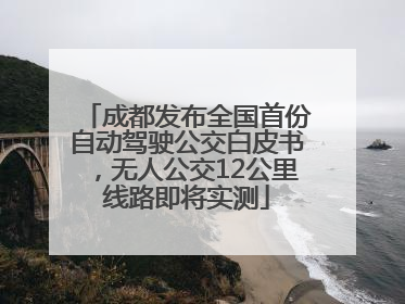 成都发布全国首份自动驾驶公交白皮书，无人公交12公里线路即将实测
