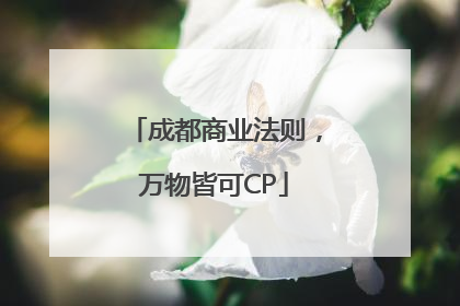 成都商业法则，万物皆可CP
