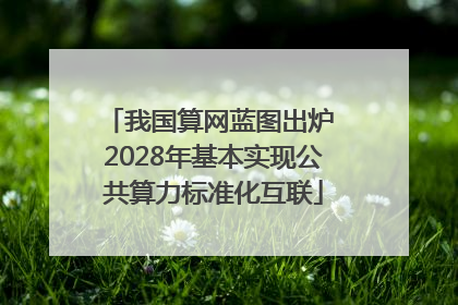 我国算网蓝图出炉 2028年基本实现公共算力标准化互联