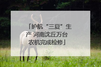 护航“三夏”生产 河南沈丘万台农机完成检修