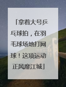 拿着大号乒乓球拍，在羽毛球场地打网球！这项运动正风靡江城