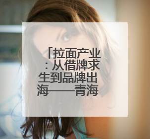 拉面产业：从借牌求生到品牌出海——青海县域经济发展观察·化隆篇