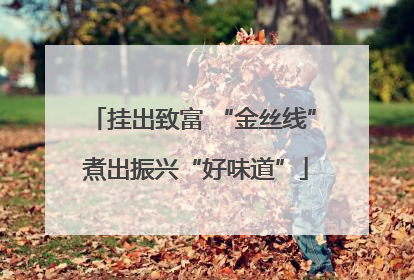 挂出致富 “金丝线” 煮出振兴“好味道”
